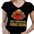 Make Thanksgiving Great Again Trump 907 Shirt Women V-Neck T-Shirt