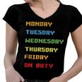 Monday To Friday On Duty Women V-Neck T-Shirt