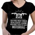 Motorcycle Saying Funny Motorbiker 476 Shirt Women V-Neck T-Shirt