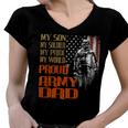 My Son Is A Soldier Hero Proud Army 713 Shirt Women V-Neck T-Shirt