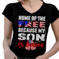 My Son Is Brave Home Of The Free Proud 716 Shirt Women V-Neck T-Shirt