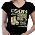 My Son Wears Combat Boots Proud 691 Shirt Women V-Neck T-Shirt