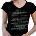Ortiz Name Gift Ortiz Completely Unexplainable Women V-Neck T-Shirt