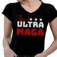 Proud Ultra Maga V6 Women V-Neck T-Shirt