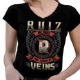 Ruiz Blood Run Through My Veins Name V2 Women V-Neck T-Shirt