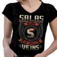 Salas Blood Run Through My Veins Name V3 Women V-Neck T-Shirt