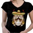 Sombrero Dog I Cinco De Mayo Havanese Women V-Neck T-Shirt