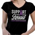 Support Squad Crohns Disease Warrior Crohns Awareness Women V-Neck T-Shirt