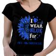 Twinkle Heart Sunflower Als Awareness Women V-Neck T-Shirt