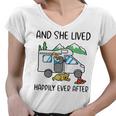 And She Lived Happily Ever After Women V-Neck T-Shirt