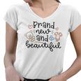 Baby Shower Text Design Brand New And Beautiful Women V-Neck T-Shirt