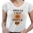 Best Seller Should I Stay Or Should Eggo Merchandise Women V-Neck T-Shirt