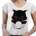 Cat Cut Cat Cat Lovers Black Cat Funny Cat Birthday Cat Gift Cat Danger Kitty Women V-Neck T-Shirt