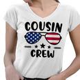 Cousin Crew 4Th Of July Patriotic American Family Matching V7 Women V-Neck T-Shirt