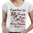 Friends Dont Let Friends Fight Arteriovenous Malformation Alone Unicorn Burgundy Ribbon Arteriovenous Malformation Support Arteriovenous Malformation Awareness Women V-Neck T-Shirt