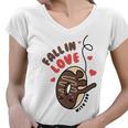 Funny Donut Fall In Love Women V-Neck T-Shirt