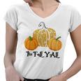 Happy Fall Yall Its Fall Yall Leopard Print Pump V2 Women V-Neck T-Shirt