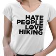 Hate People Love Hiking V2 Women V-Neck T-Shirt