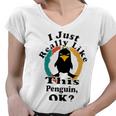 I Really Like This Penguin Ok Women V-Neck T-Shirt