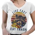 Live Fast Eat Trash 789 Shirt Women V-Neck T-Shirt