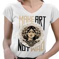 Make Art Not War Symbol Women V-Neck T-Shirt