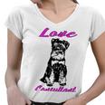 Miniature Schnauzer At Home Love Consultant Multi Tasking Dog Women V-Neck T-Shirt