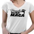 Proudly Ultra Maga Decallets Go Brandontrump Was Rightmandate Freedom Sticker Women V-Neck T-Shirt