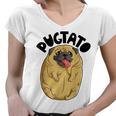 Pugtato Pug Potato Dog Lovers Costume Funny Meme Gifts Women V-Neck T-Shirt