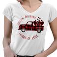 Special Delivery Valentines Car Red Plaid Women V-Neck T-Shirt