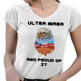 Ultra Mega And Proud Of It Pro Trump Patriotic Republican Women V-Neck T-Shirt