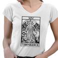 Vintage Tarot Card Temperance Card Occult Tarot Women V-Neck T-Shirt