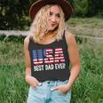 Best Dad Ever With Us American Flag Awesome Dads Family Unisex Tank Top