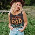 Father Grandpa I Have Two Titles Dad And Step Dad Vintage Fathers Day 67 Family Dad Unisex Tank Top