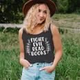 Funny Fight Evil Read Books Unisex Tank Top