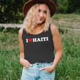 I Love Haiti - Red Heart Unisex Tank Top