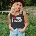 Womens I Love Hot Dads I Heart Hot Dads Love Hot Dads V-Neck Tank Top