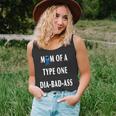 Womens Mom Of A Type One Dia-Bad-Ass Diabetic Son Or Daughter Tank Top