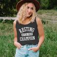 Resting Bitch Face Champion Womans Girl Funny Girly Humor Unisex Tank Top