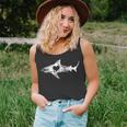 Vintage Shark Silhouette Hammerhead Shark Tiger Shark Heart 158 Trending Shirt Unisex Tank Top