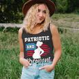 Womens Patriotic And Pregnant Baby Reveal 4Th Of July Pregnancy Unisex Tank Top