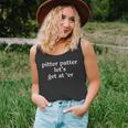 Womens Pitter Patter Lets Get At Er Unisex Tank Top