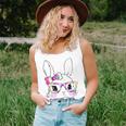 Cute Bunny Rabbit Face Tie Dye Glasses Girl Happy Easter Day Unisex Tank Top