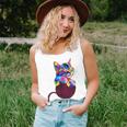 Cute Cat Gift For Kitten Lovers Colorful Art Kitty Adoption Unisex Tank Top