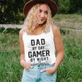 Mens Dad By Day Gamer By Night Fathers Day Gaming Tank Top