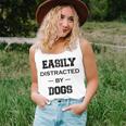 Easily Distracted By Dogs Funny Dogs Quotes Gift For Dogs Lovers Unisex Tank Top