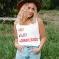 Eat Sleep Donate Blood Repeat Blood Donation Blood Donation Awareness Unisex Tank Top