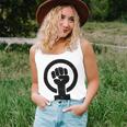 Feminist Raised Fist - Distressed Fitted Unisex Tank Top