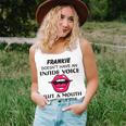 Frankie Name Gift Frankie Doesnt Have An Inside Voice Unisex Tank Top