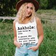 Funny Askhole Definition Dictionary Word Gag Sarcastic V3 Unisex Tank Top