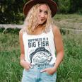 Happiness Is A Big Fish And A Witness Fisherman Dad Blue Unisex Tank Top